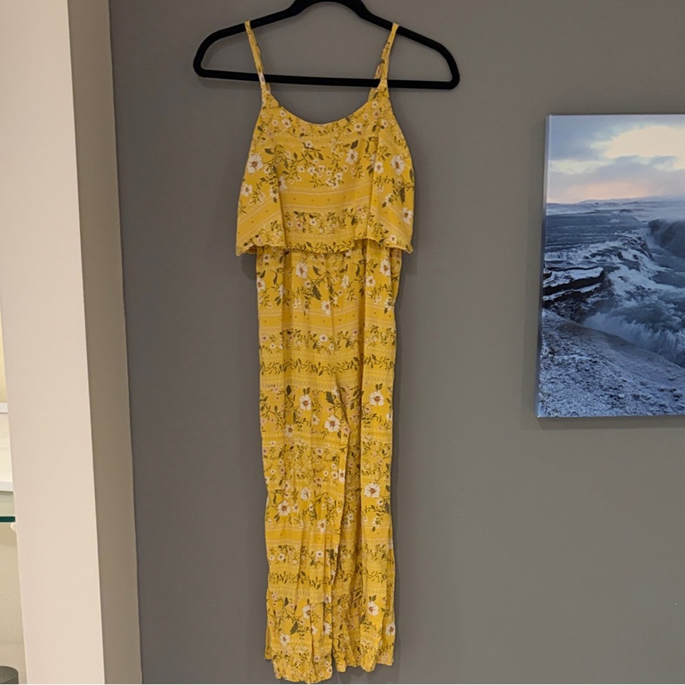 O'Neill Girls Yellow Floral Maxi Romper